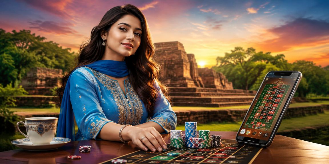 কুমিল্লায় সালোয়ার কামিজে একজন নারী মোবাইলে পেমেন্ট ও রিবেট বোনাস পরীক্ষা করছেন