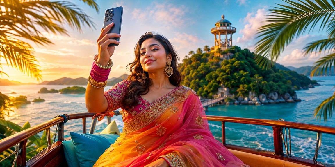 সিলেটে শাড়ি পরা একজন নারী মোবাইলে ক্যাসিনো জ্যাকপট পেজ দেখছেন